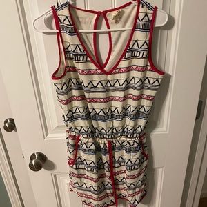 red, white, and blue romper